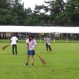 奈良公園をきれいにしよう090801「スタート前に、鹿チャンの糞のお掃除♪」